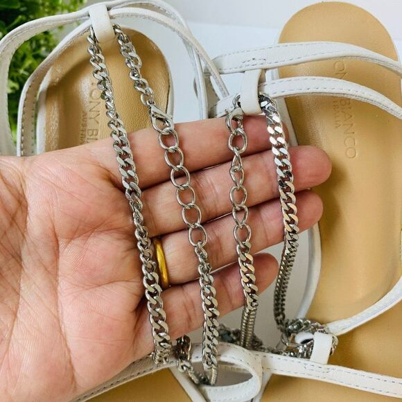 Tony Bianco Lazaar Chain Sandal Heels Sz 5 in Dove Nappa - Picture 4 of 11